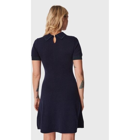 NWT Tommy Hilfiger Womens Size Small Cashmere Kiss Knit Polo Sweater Dress NEW - Picture 3 of 7